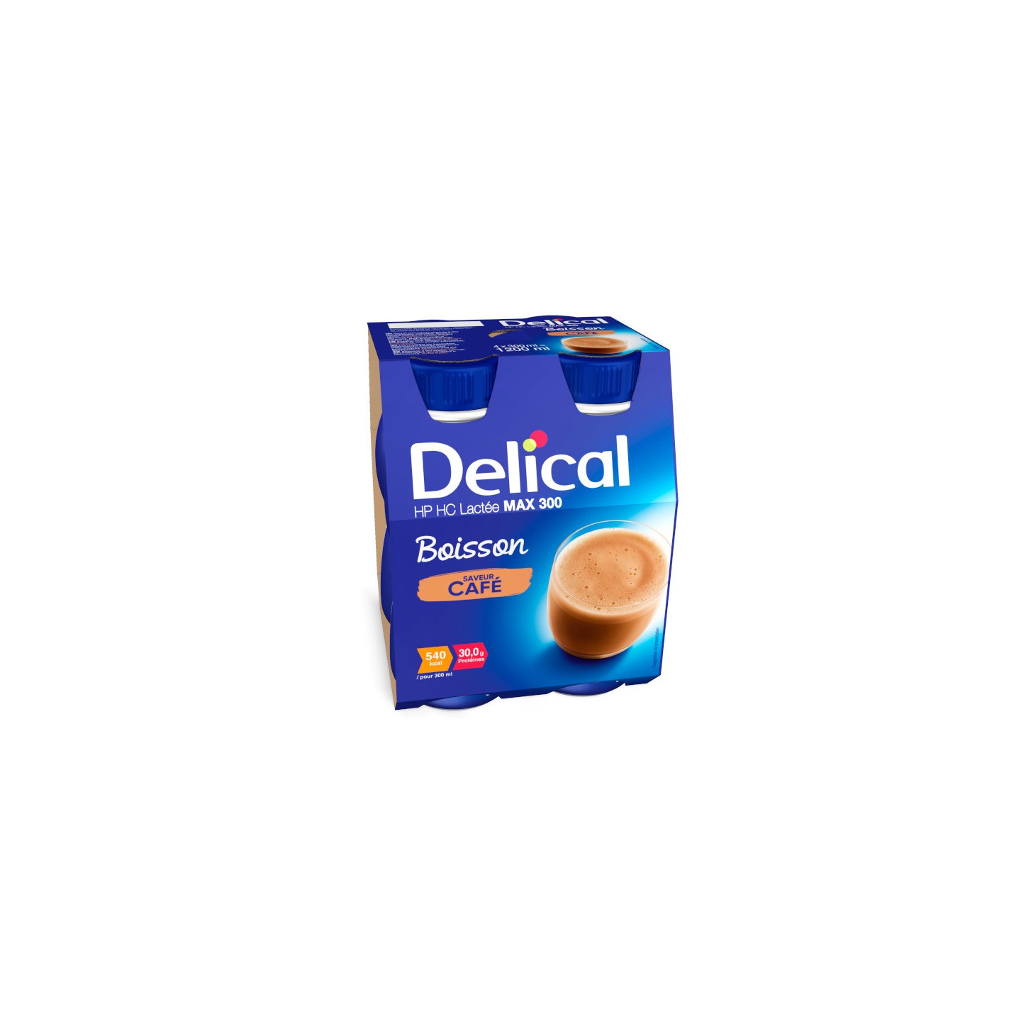 Delical Boisson HP/HC Lactée Max 300 Café - 4x300ml