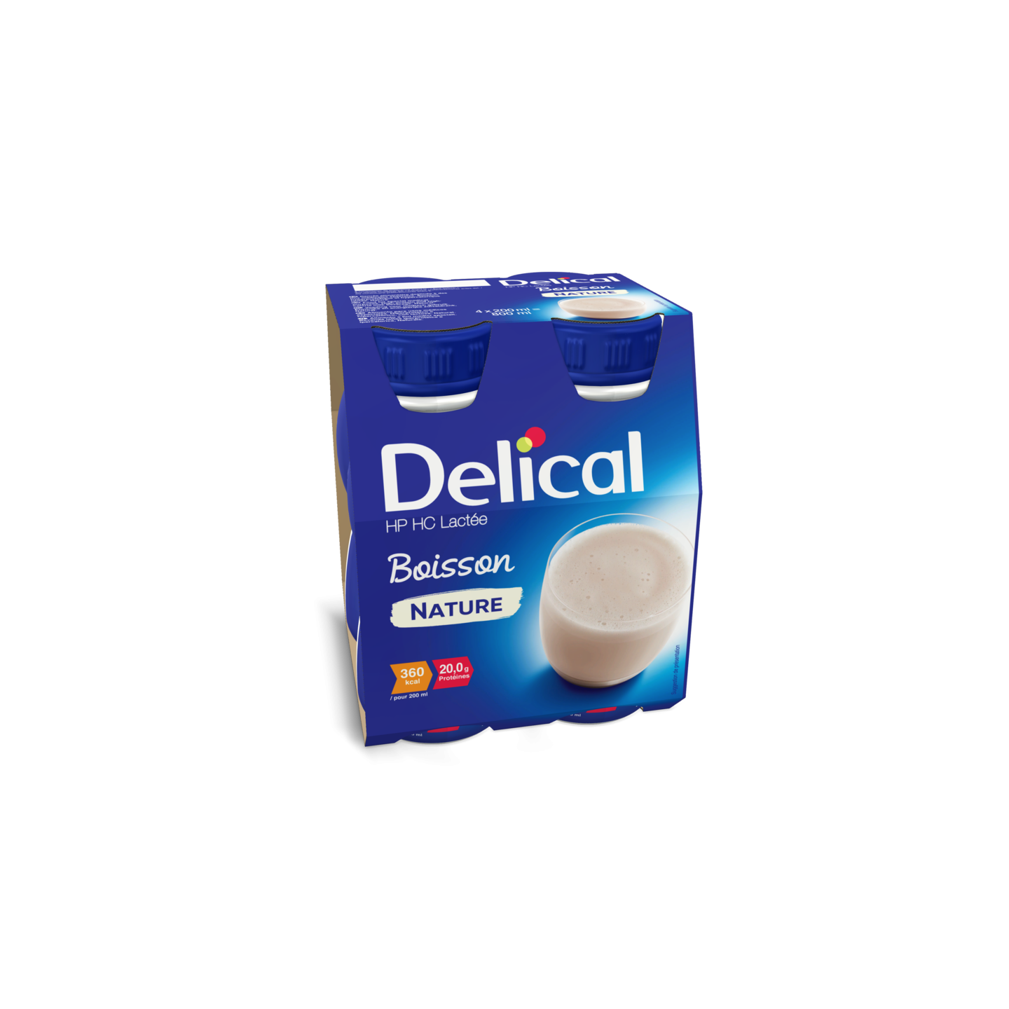 Delical Boisson HP/HC Lactée Nature - 4x200ml