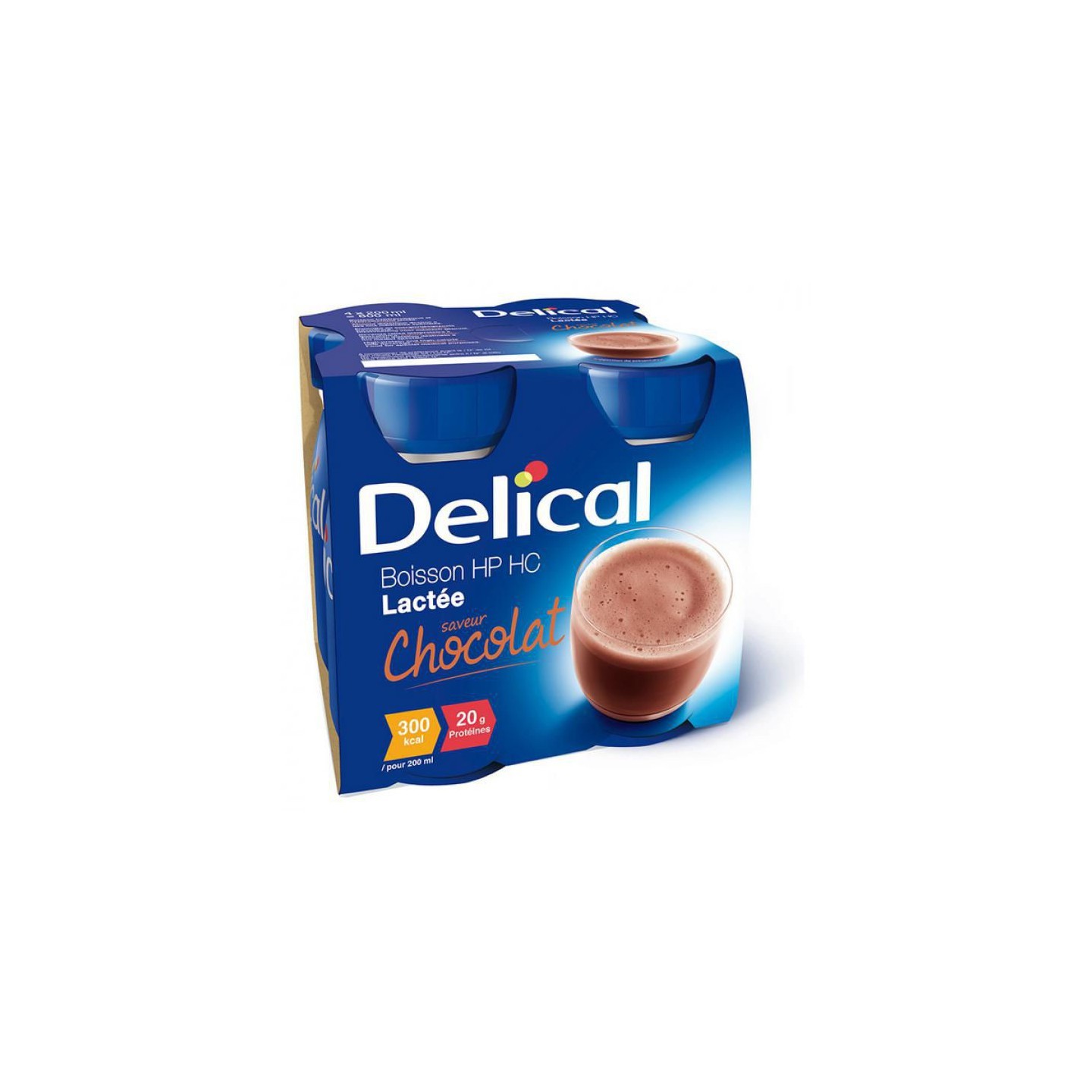 Delical Boisson lactée HP/HC chocolat - 4x200ml