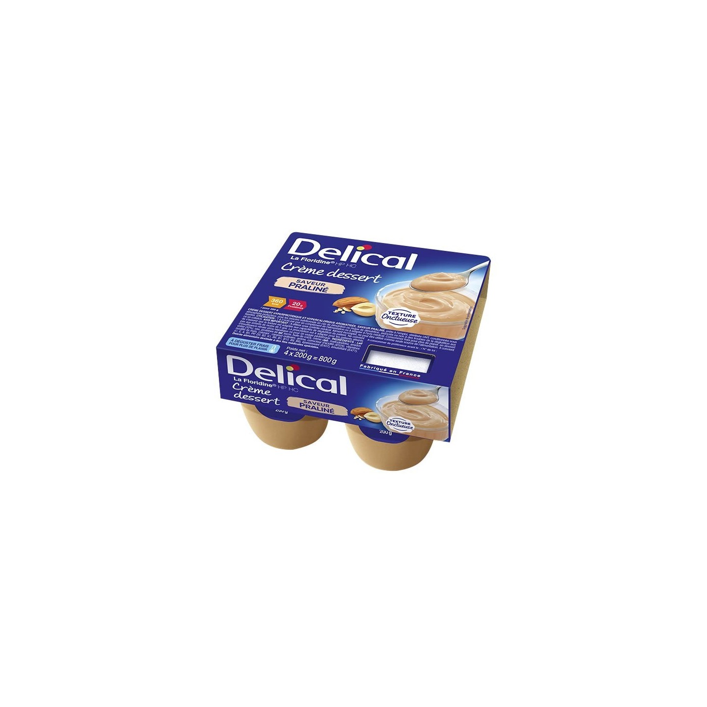 Delical Crème dessert HP/HC La Floridine Praliné - 4x200g