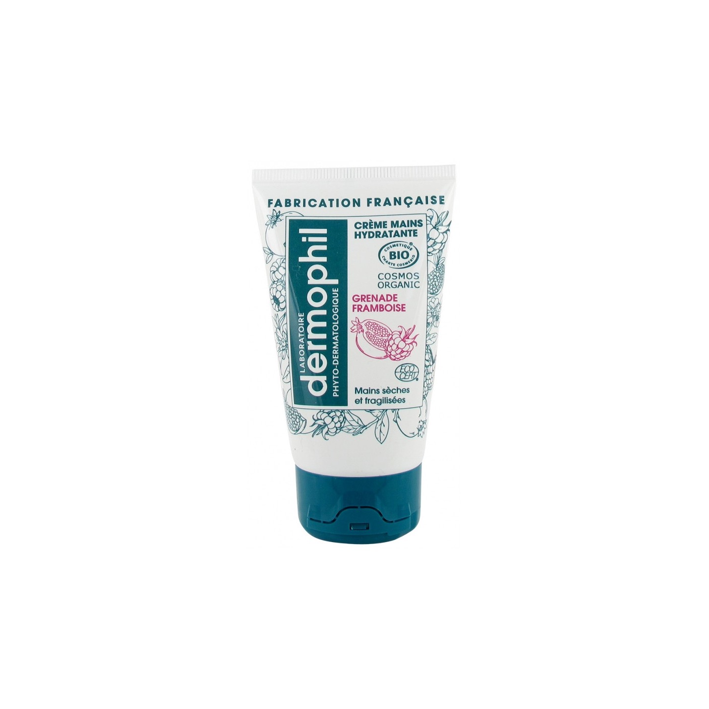 Dermophil Indien Crème mains hydratante Bio - Senteur grenade & framboise - 50ml