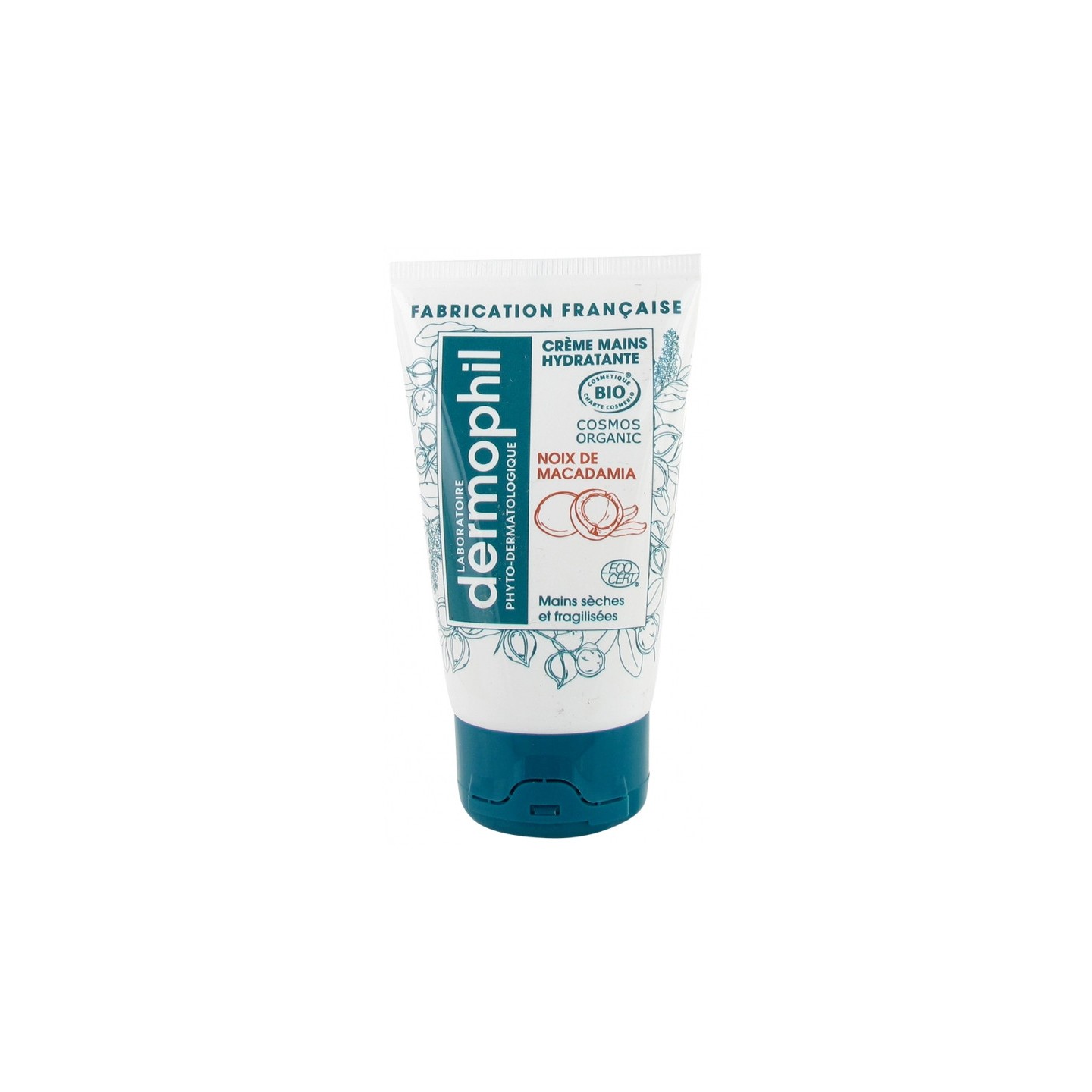 Dermophil Indien Crème mains hydratante Bio - Senteur noix de Macadamia - 50ml