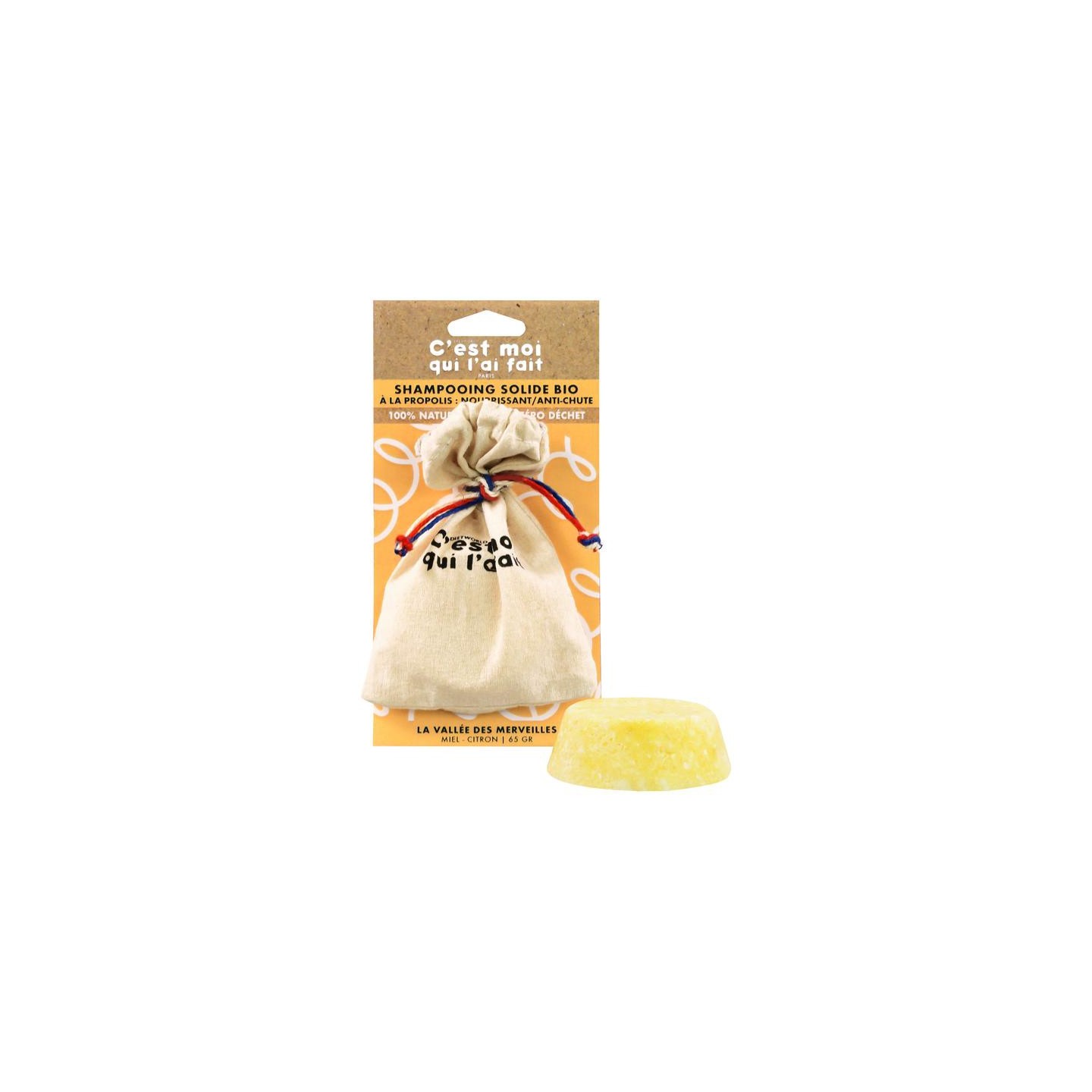 Dietworld Shampooing solide Bio à la Propolis - 65g