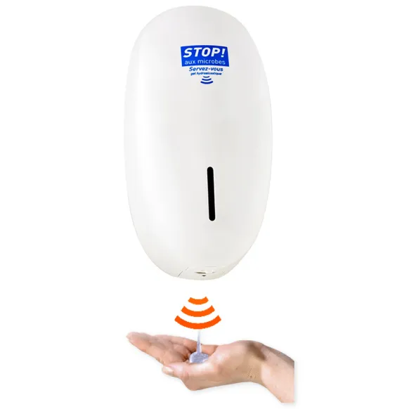 DISTRIBUTEUR SANS CONTACT «STOP AUX MICROBES»
