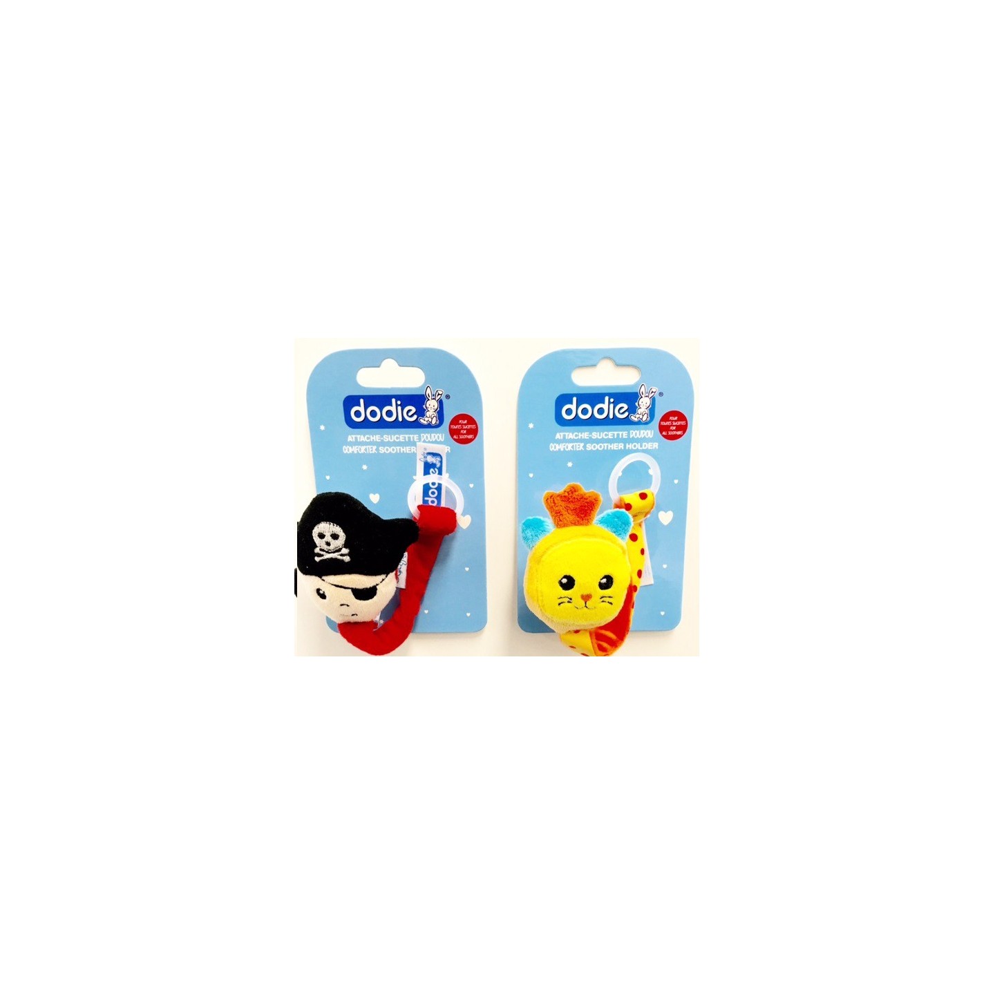 Dodie Attache sucette Doudou tigre OU pirate