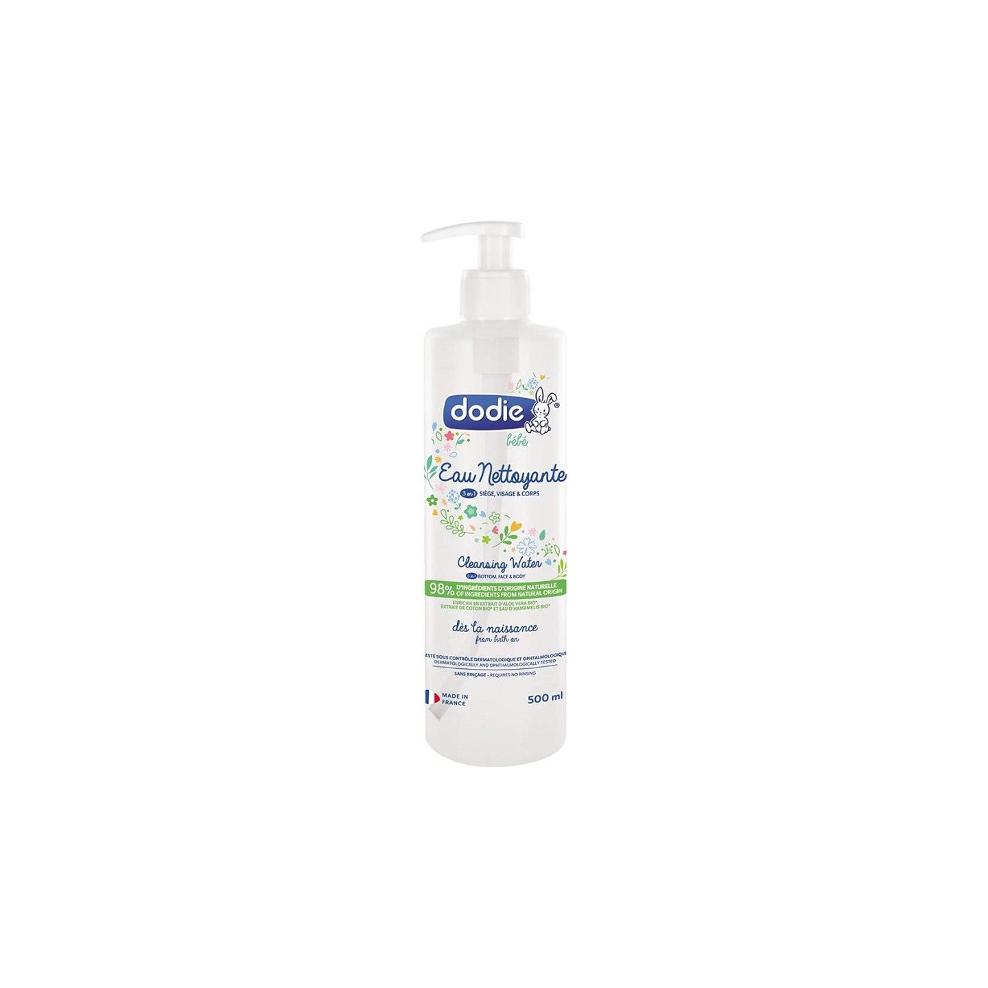 Dodie Bébé Eau nettoyante 3 en 1 - 500ml