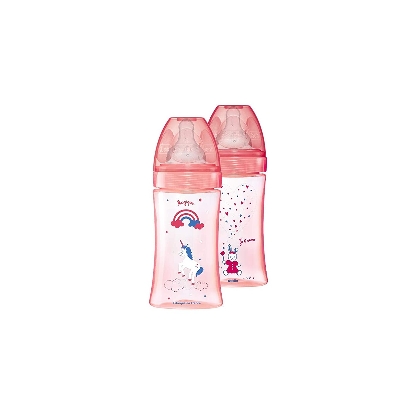 Dodie Biberon Triangulaire Rose 270ml