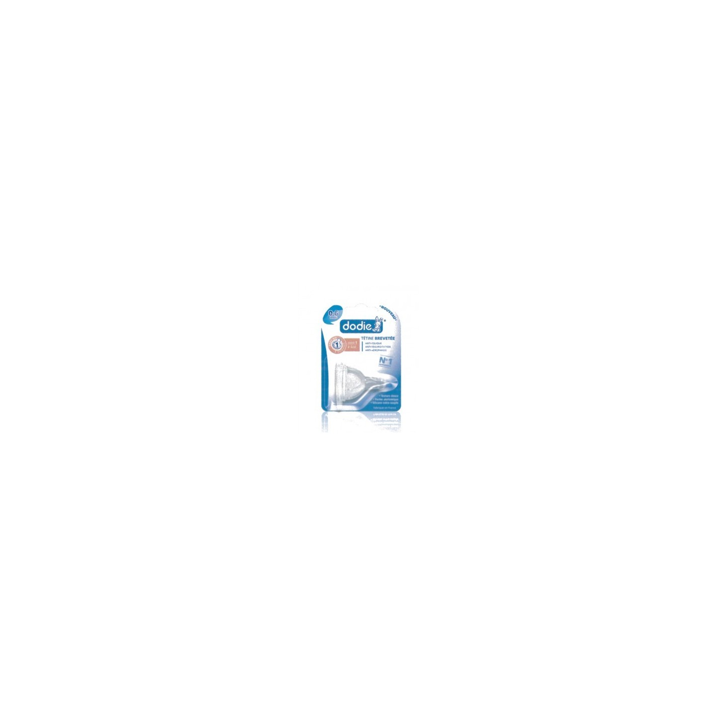 Dodie Tétine 0/6 Mois Silicone Vitesse 1 DUO