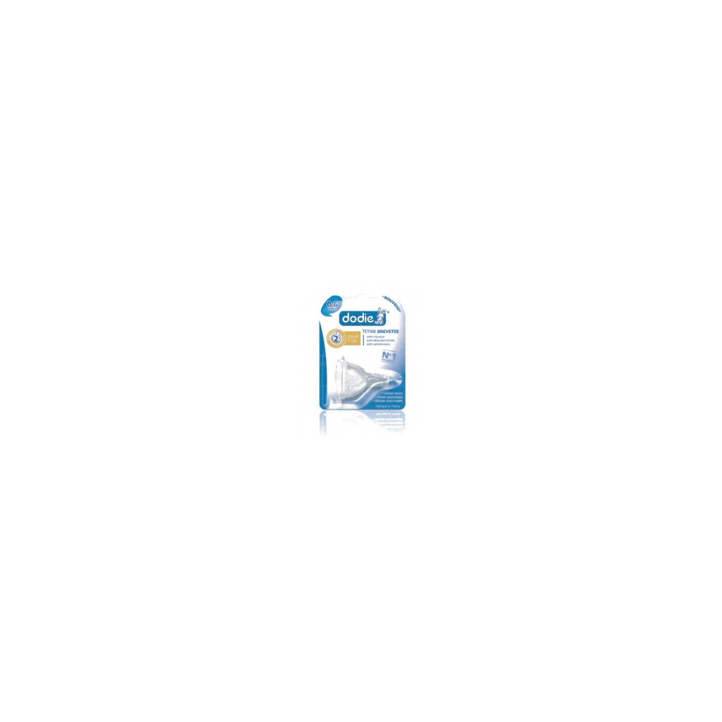 Dodie Tétine 0/6 Mois Silicone Vitesse 2 DUO