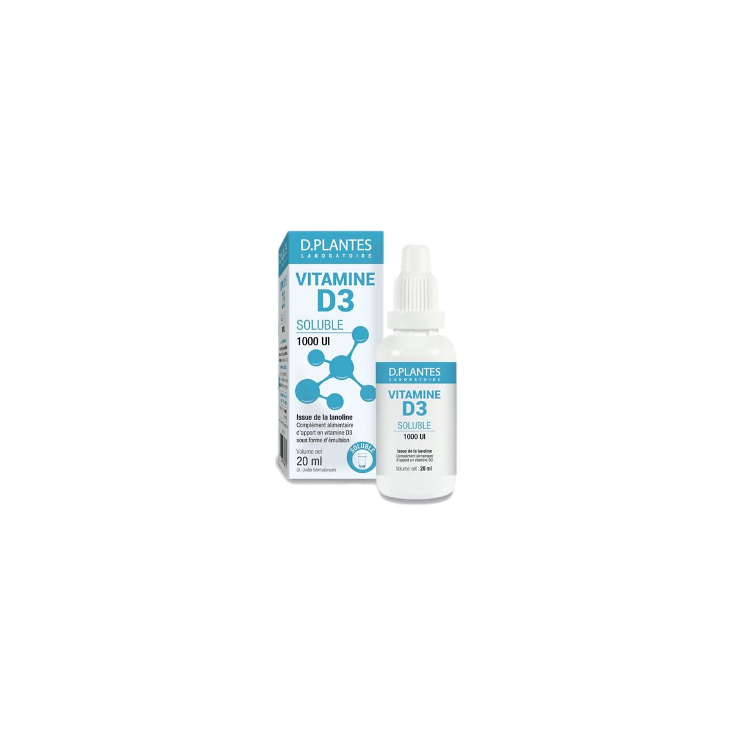D.Plantes Vitamine D3 soluble 1000 UI - 25ml