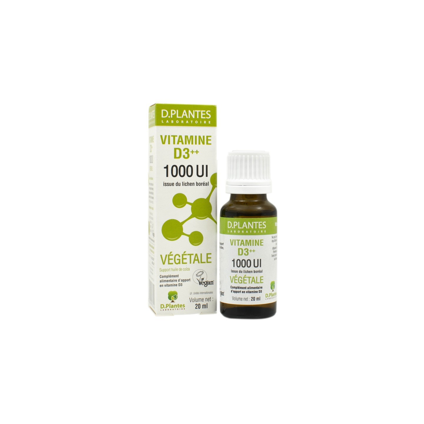 D.Plantes Vitamine D3++ Végétale 1000 UI - 20ml
