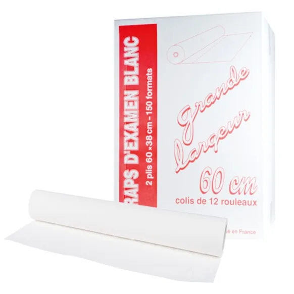 DRAPS D'EXAMEN BLANC GRANDE LARGEUR 60 CM