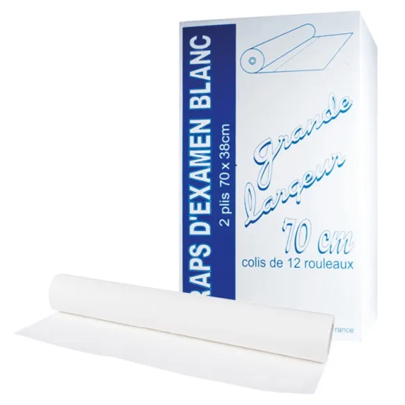 DRAPS D'EXAMEN BLANC GRANDE LARGEUR 70 CM