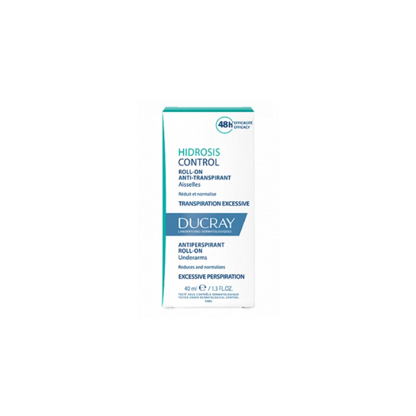 Ducray Hidrosis Control Roll-on anti-transpirant aisselles - 40ml