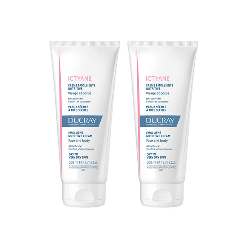 Pharmacie Bastille - Ducray ictyane crème émolliente nutritive 2x200ml