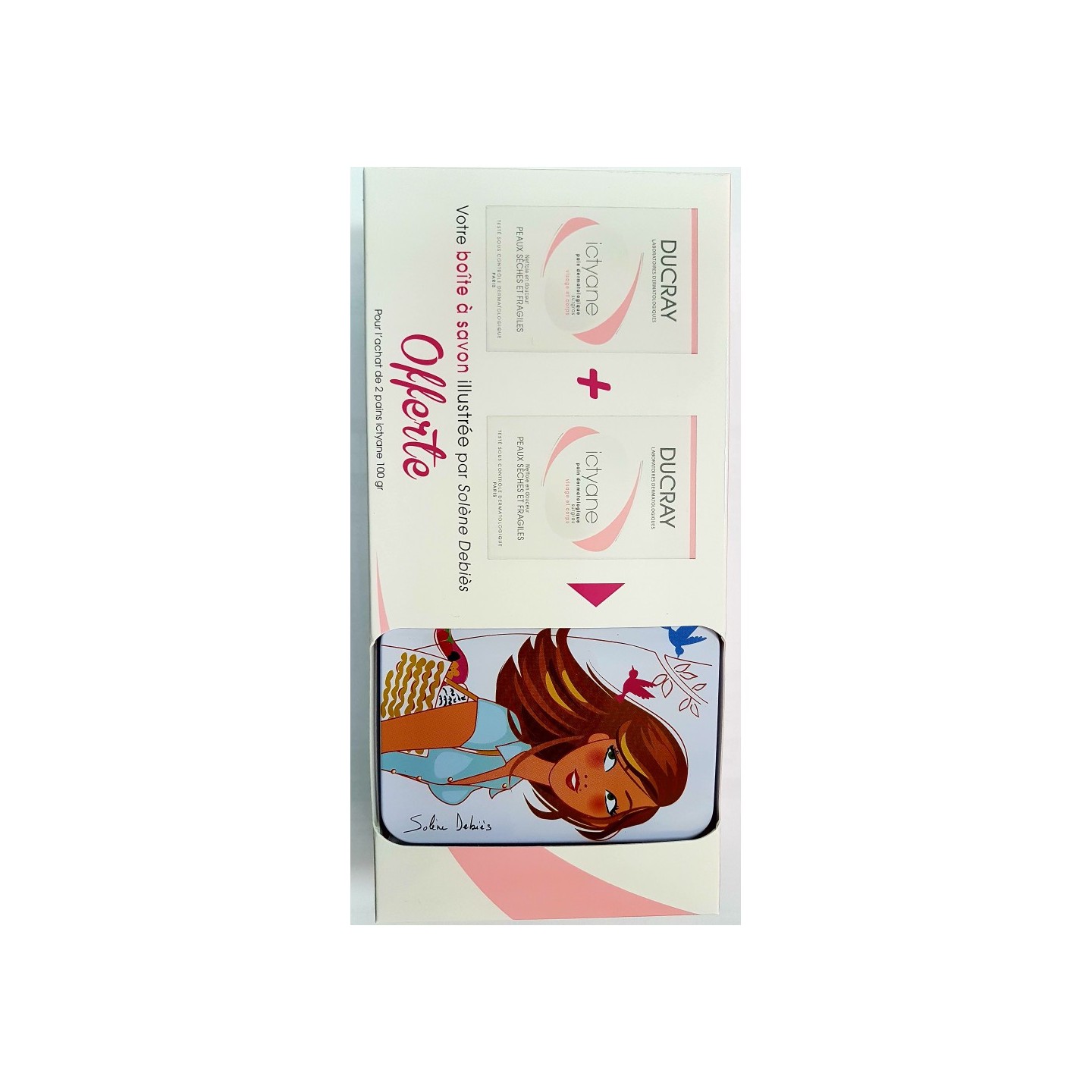 Ducray Ictyane Pain Dermato Lot 2 + Boîte à Savon