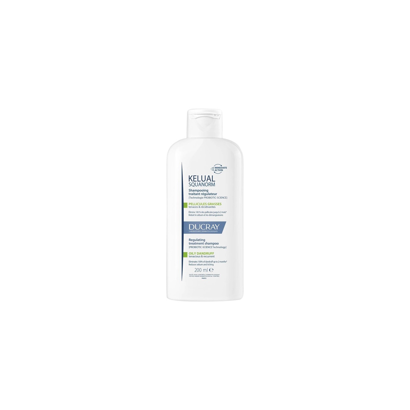 Ducray Kelual Squanorm Shampoing traitant régulateur pellicules grasses - 200ml