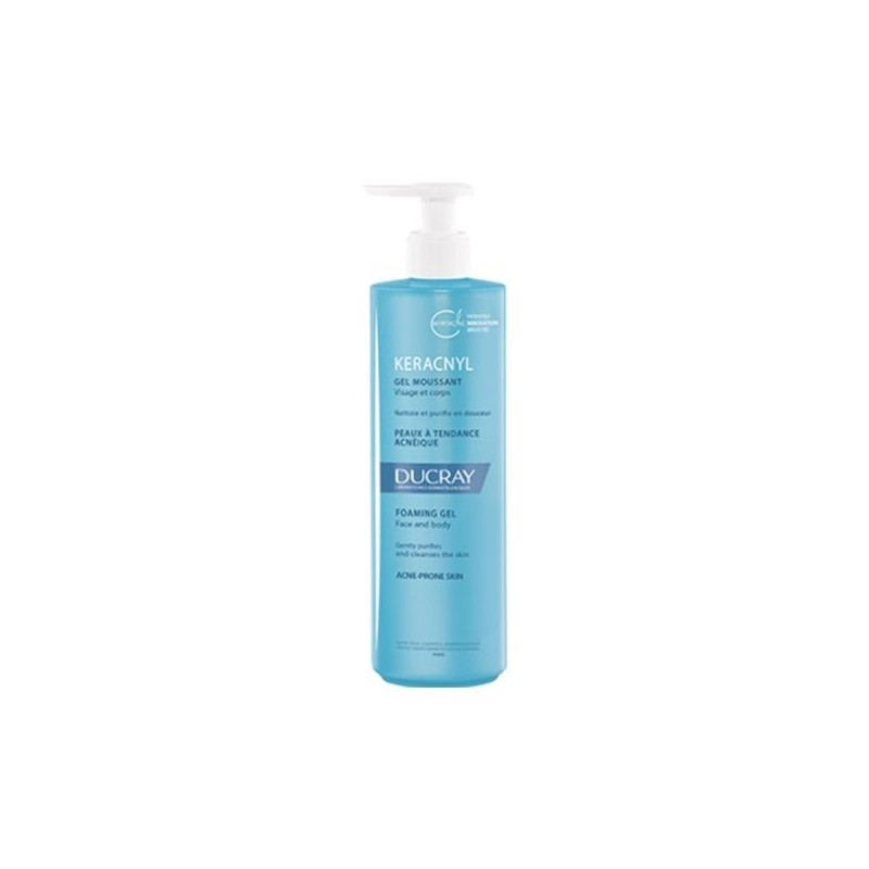 Pharmacie Bastille - Ducray keracnyl gel moussant visage et corps 400ml