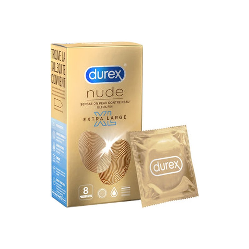 Pharmacie Bastille - Durex Nude Extra Large 8 préservatifs