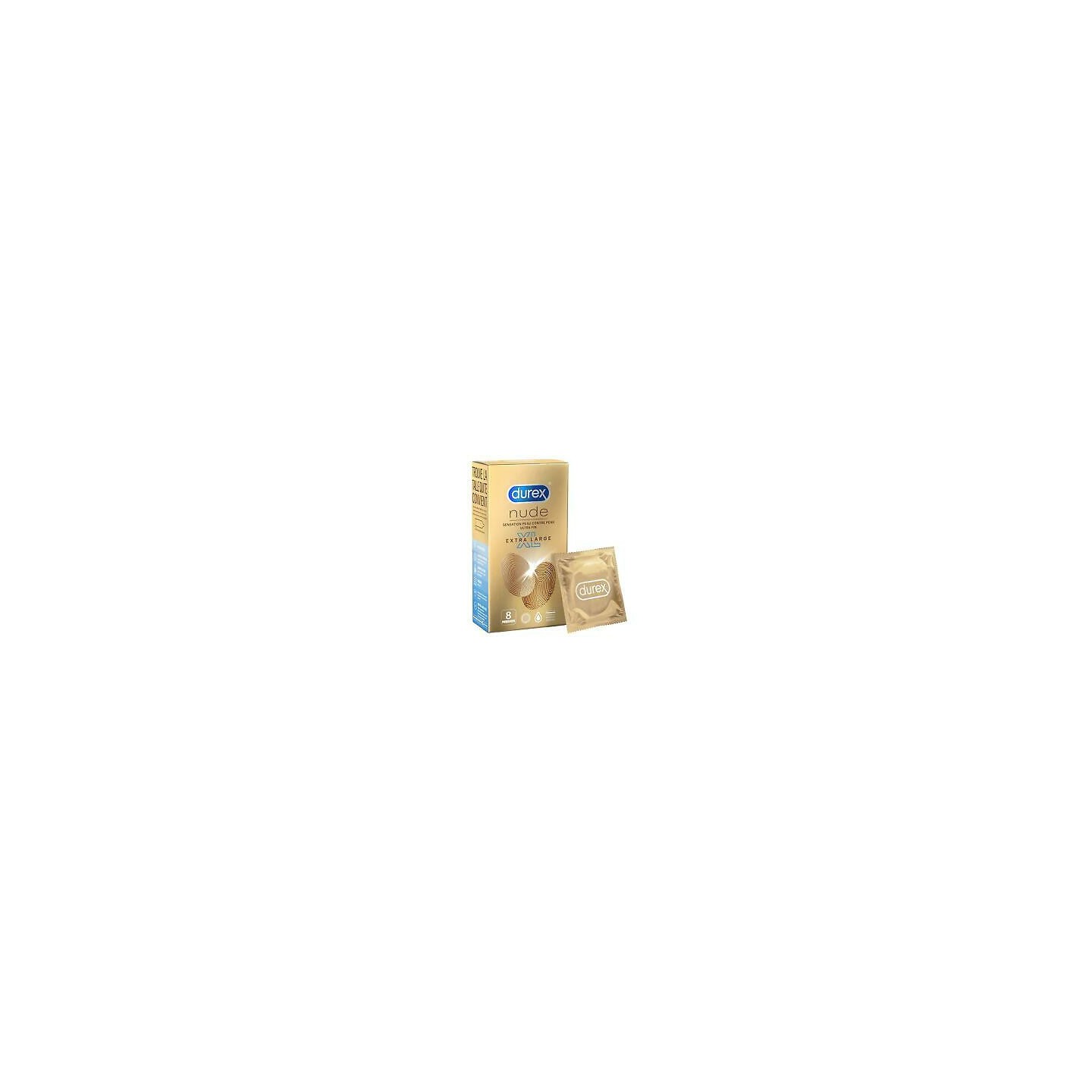 Durex nude sensation peau contre peau x 8 - XL