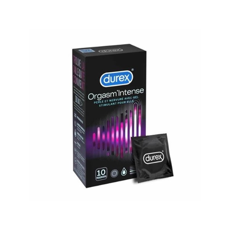 Pharmacie Bastille - Durex Orgasm'Intense 10 préservatifs perlés et nervurés