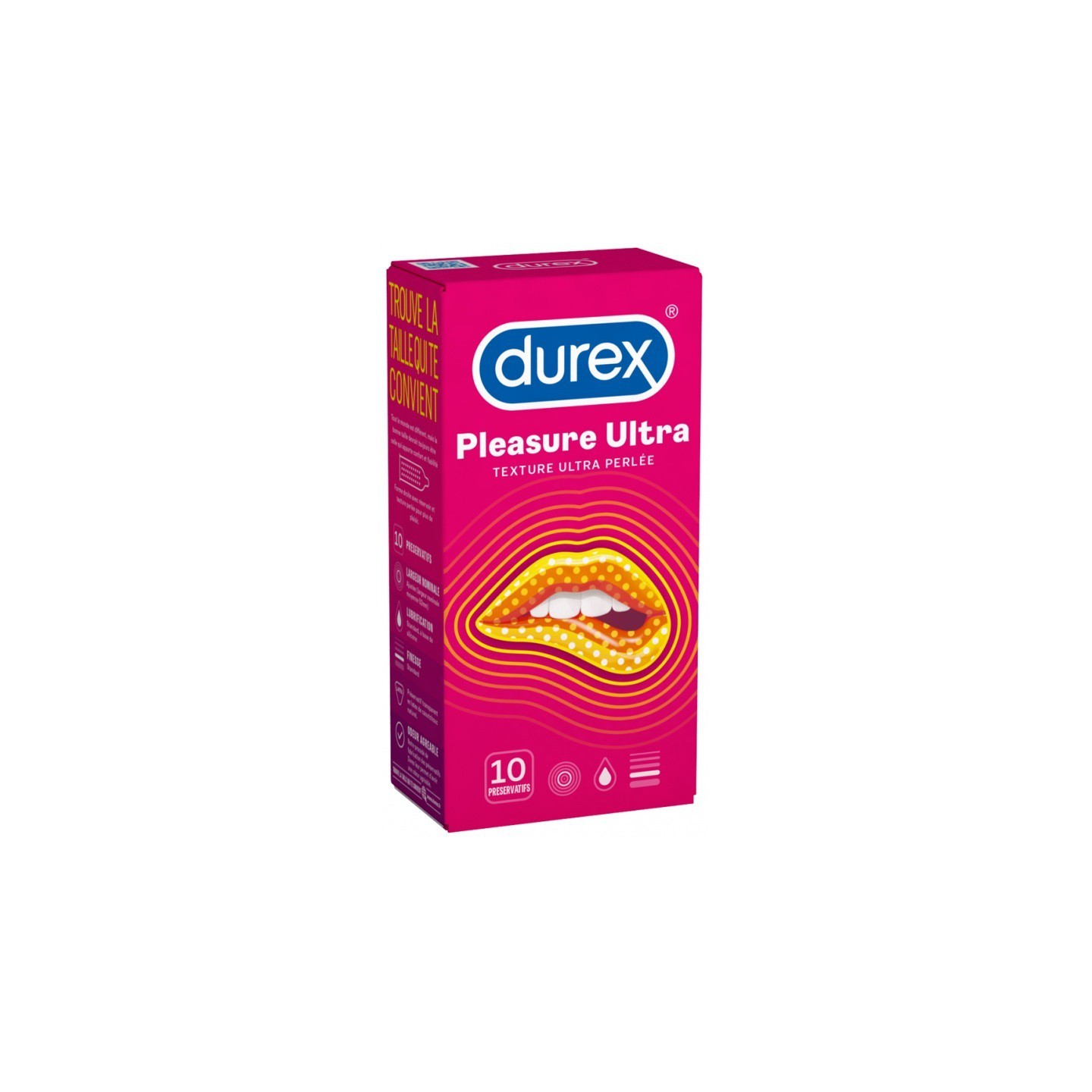 Durex Pleasure Ultra perlée - 10 préservatifs