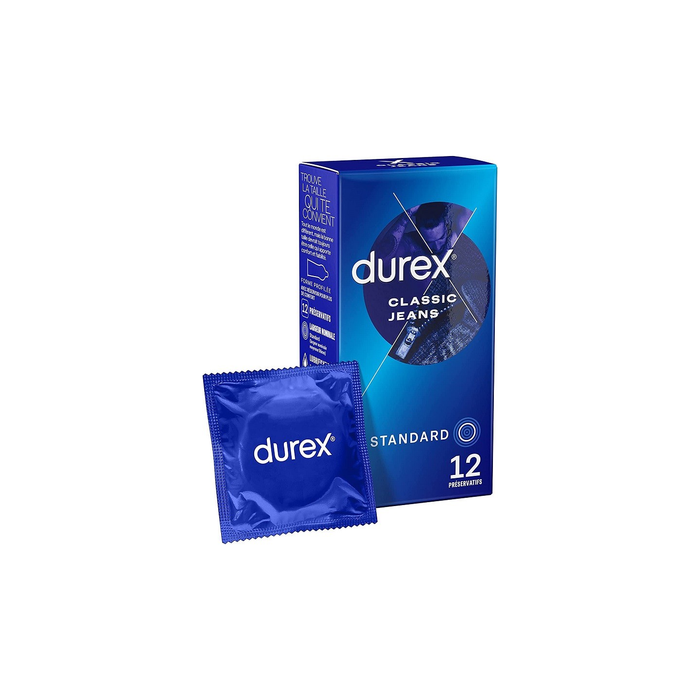 Durex Préservatifs Classic Jeans - 12 préservatifs