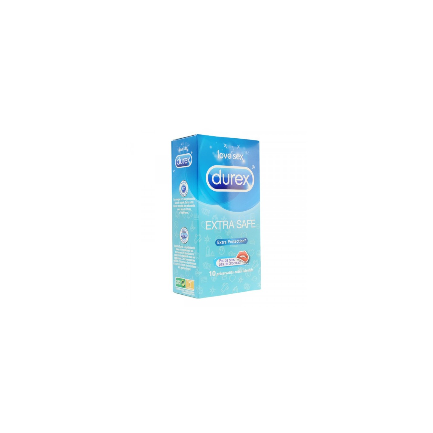 Durex préservatifs extra protection X10