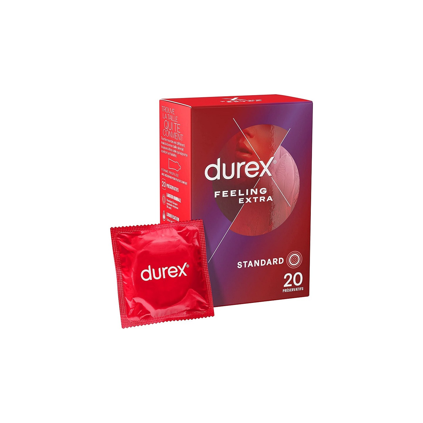 Durex Préservatifs Feeling Extra - 20 préservatifs