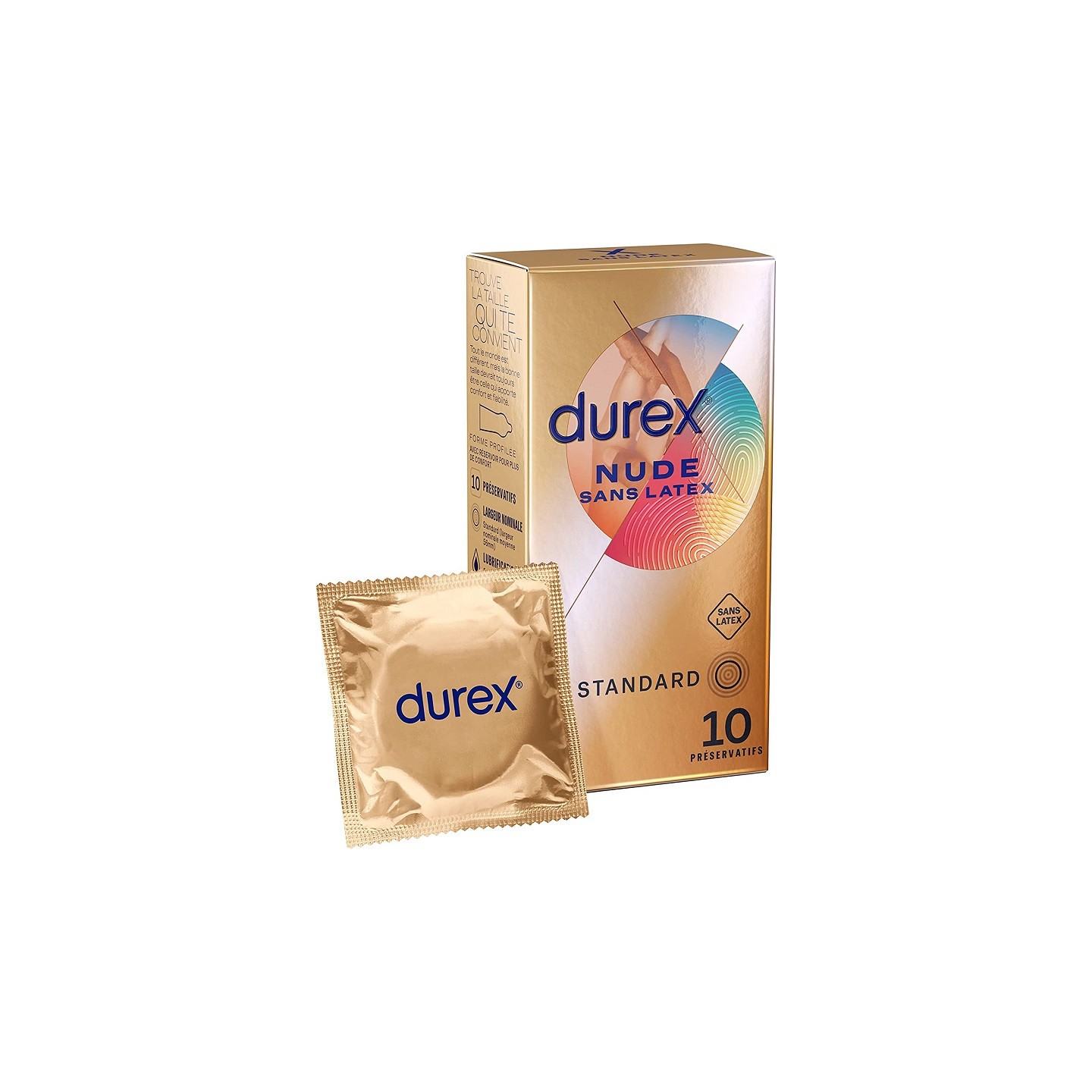Durex Préservatifs Nude sans latex - 10 préservatifs