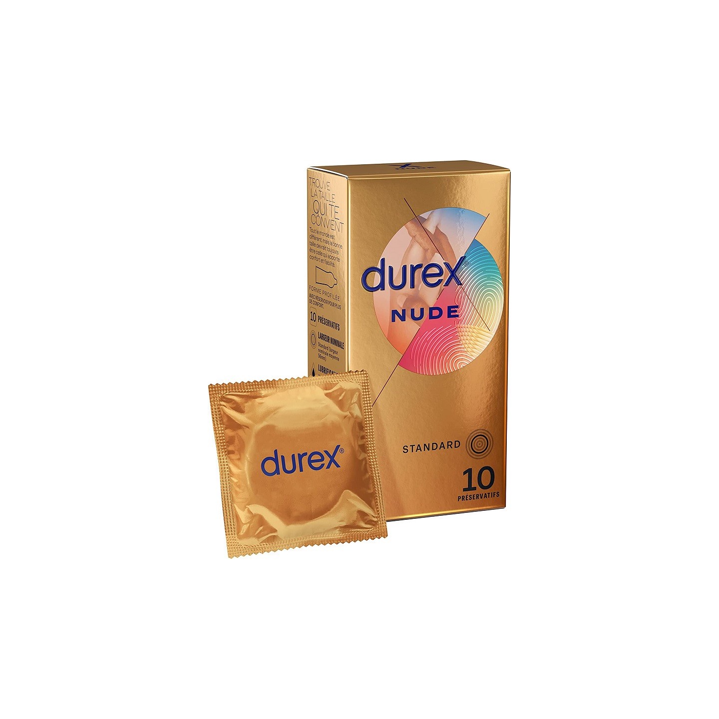 Durex Préservatifs Nude ultra fin - 10 préservatifs