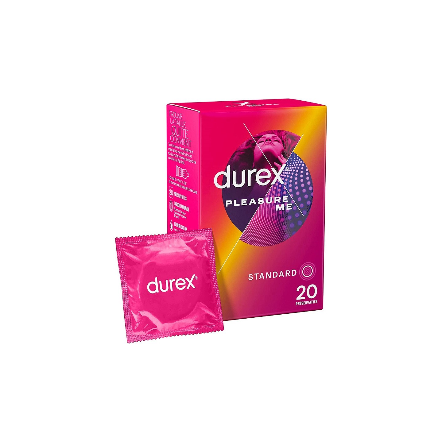 Durex Préservatifs Pleasure Me - 20 préservatifs