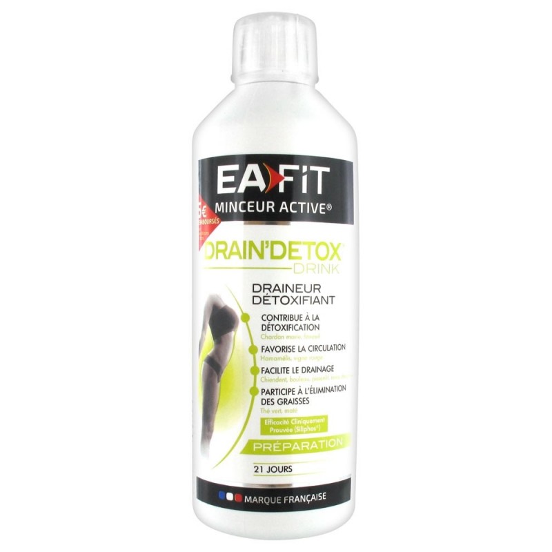 Pharmacie Bastille - Eafit drain'détox saveur pêche 500ml