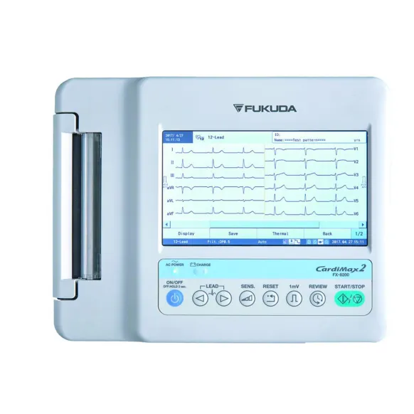 ECG 6 PISTES FX8200 FUKUDA AVEC CALCUL DES PARAMÈTRES