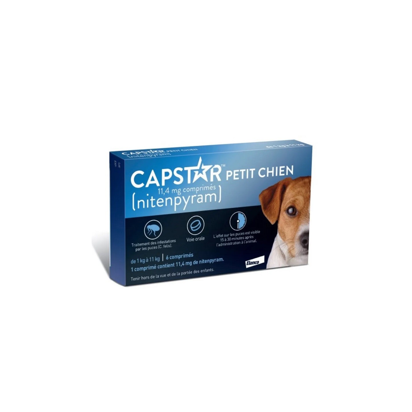 Elanco Capstar anti-puces 11,4mg petit chien de 1 à 11 kg - 6 comprimés