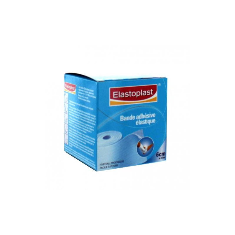 ELASTOPLAST Bande Adhésive Elastique - 1 bande de 6cmx2,5m