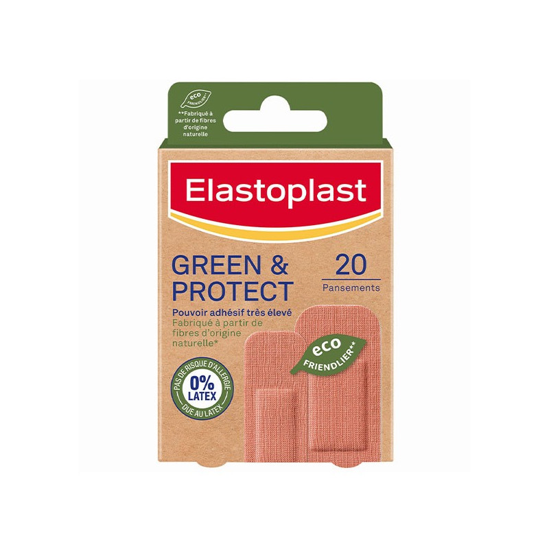 Elastoplast Green & Protect Pansement Tissu 20 unités