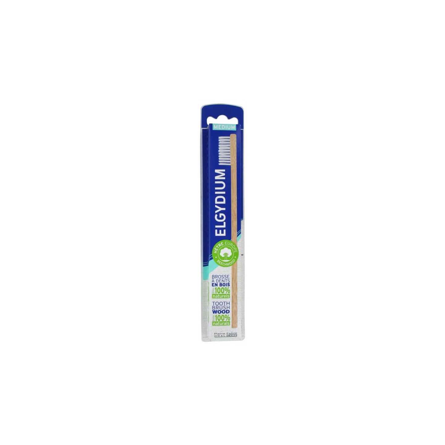 Elgydium Brosse à dents en bois éco-conçue - Médium