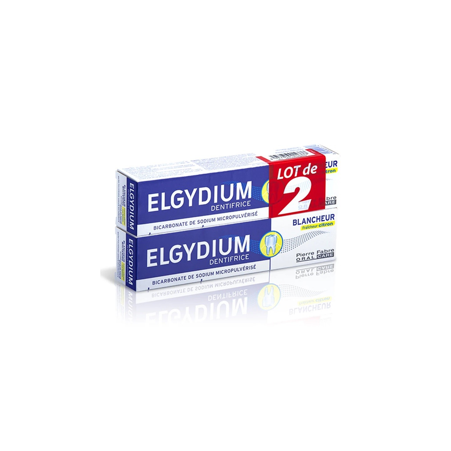 Elgydium Dentifrice blancheur citron - 2 x 75ml
