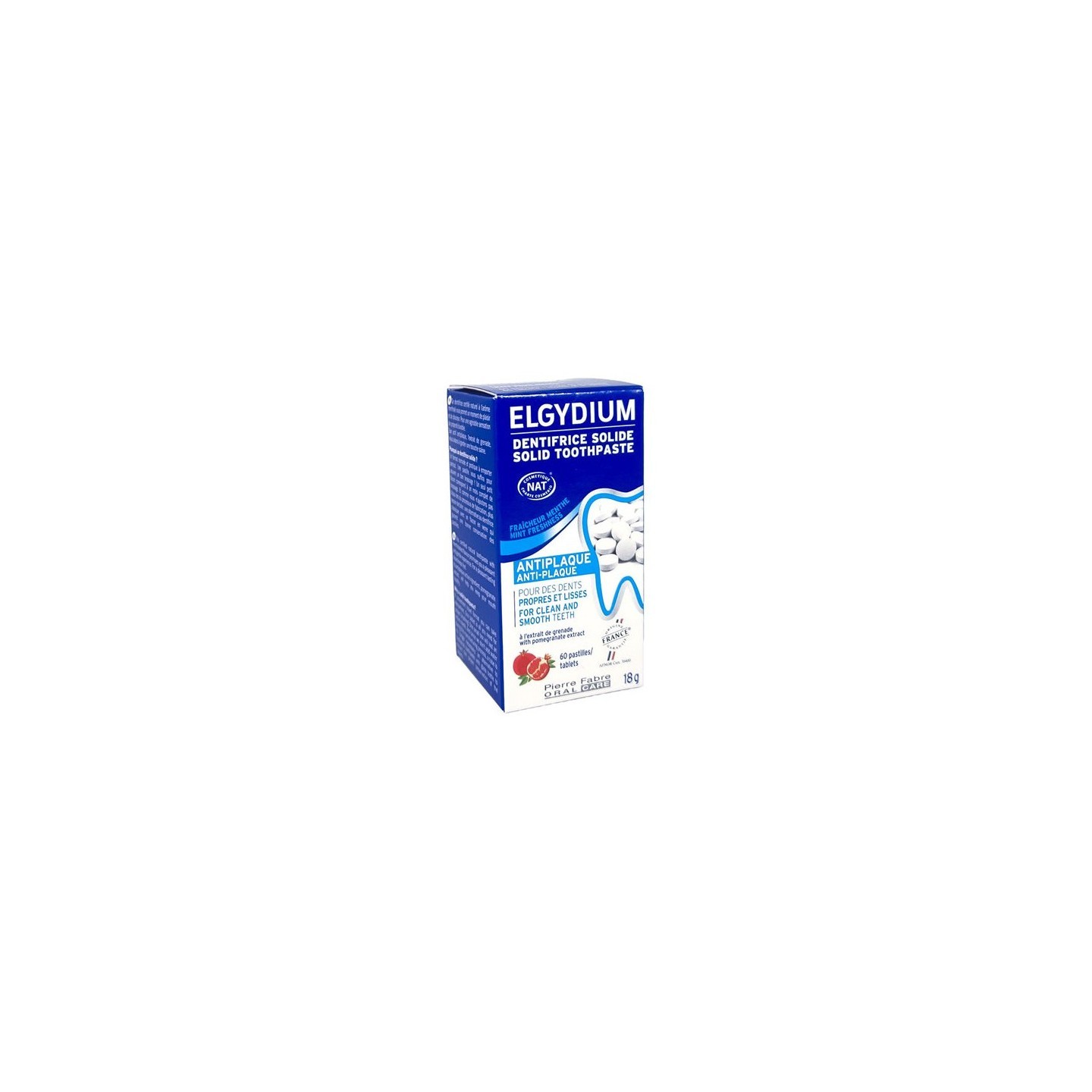 Elgydium Dentifrice solide anti plaque - 60 comprimés