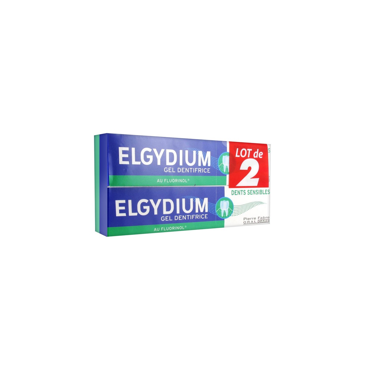 Elgydium Gel Dentifrice Dents Sensibles 2 x 75 ml