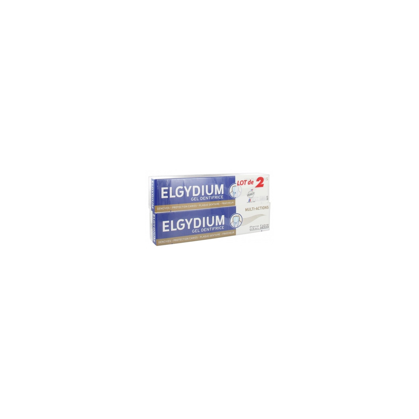 Elgydium Gel dentifrice multi-actions - 2 x 75ml