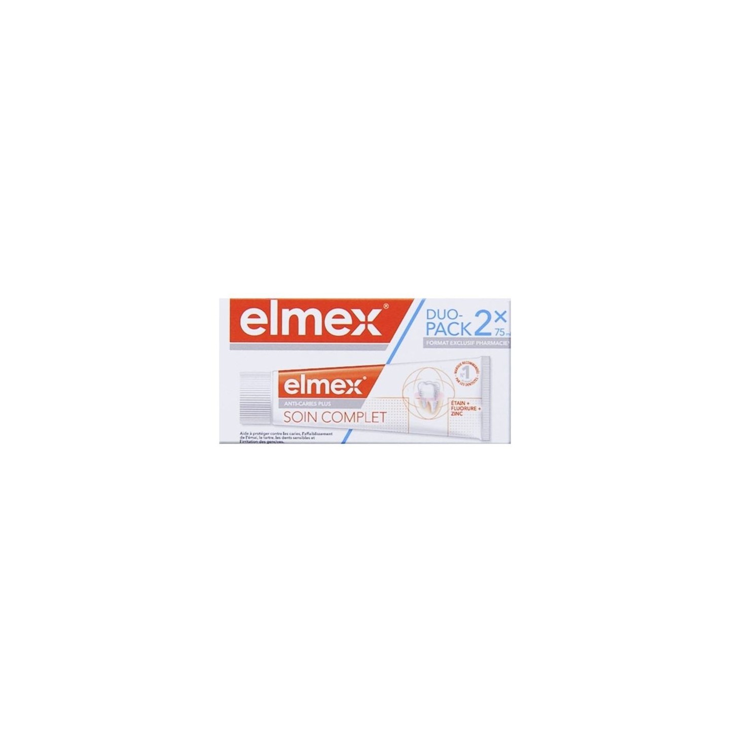 Elmex Anti-caries Plus Dentifrice soin complet - Lot 2 x 75ml