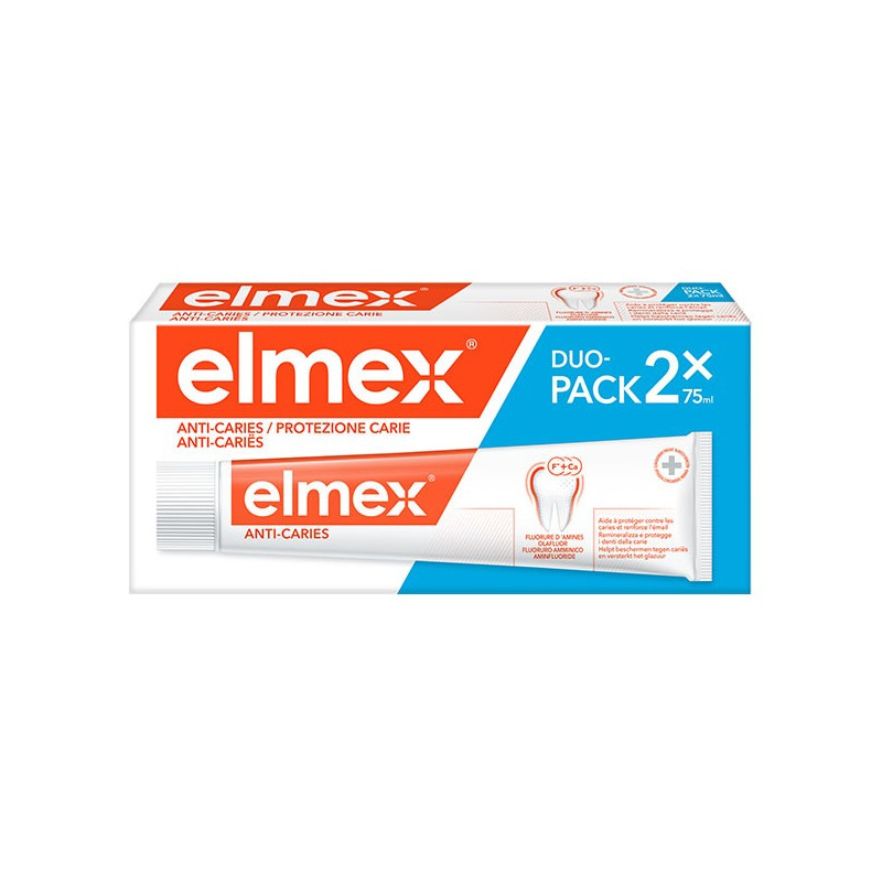 Elmex Protections Caries Dentifrices Pack Double 2 x 75ml