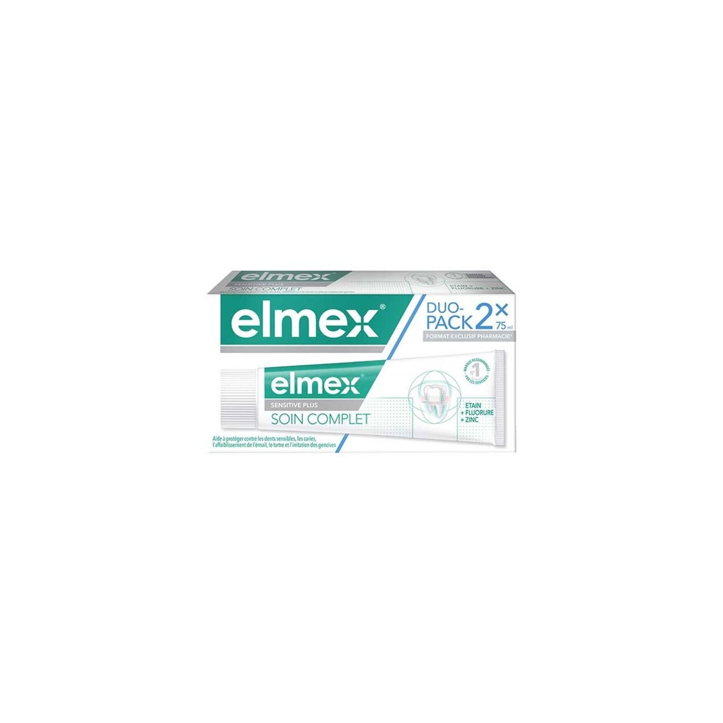 Elmex Sensitive Plus Dentifrice soin complet - 2x75ml