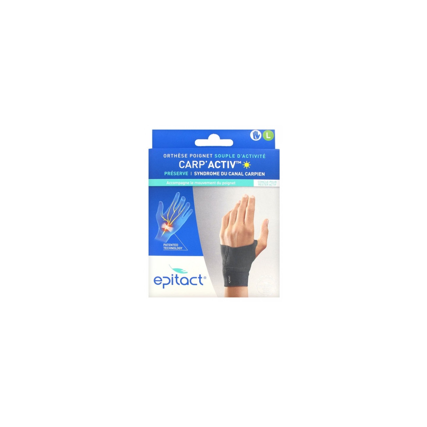 Epitact Carp'Activ Orthèse poignet souple d'activité droite - Taille L