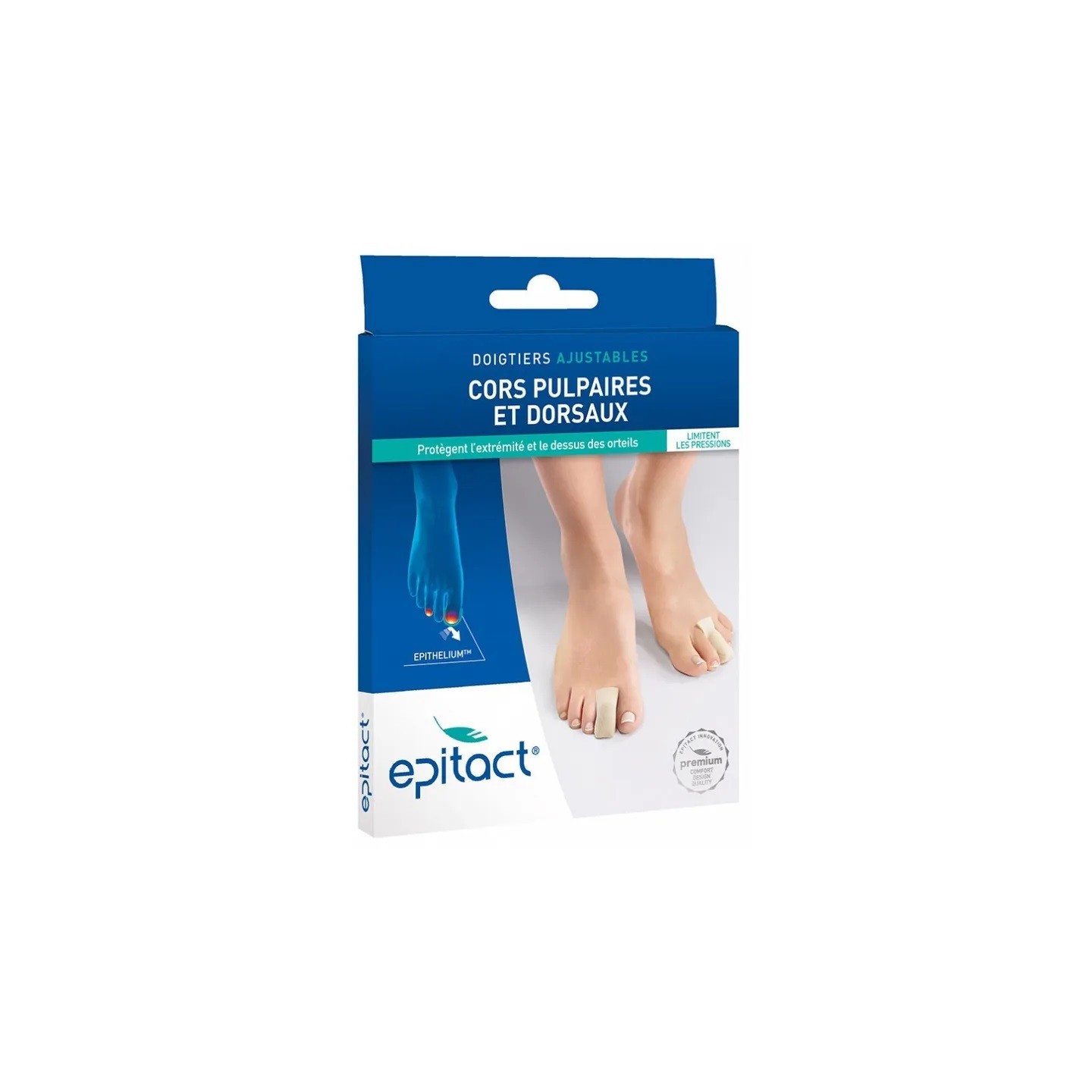 Epitact Doigtiers ajustables cors pulpaires et dorsaux - Taille M - Lot de 2