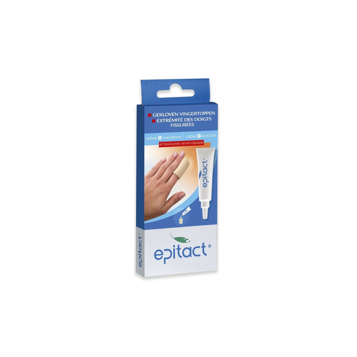 Epitact Kit anti-crevasses phalanges abîmées et fissurées - Crème + digitube - Taille L