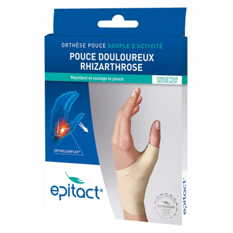 EPITACT orthèse proprioceptive pouce douloureux rhizarthrose main droite tailleS