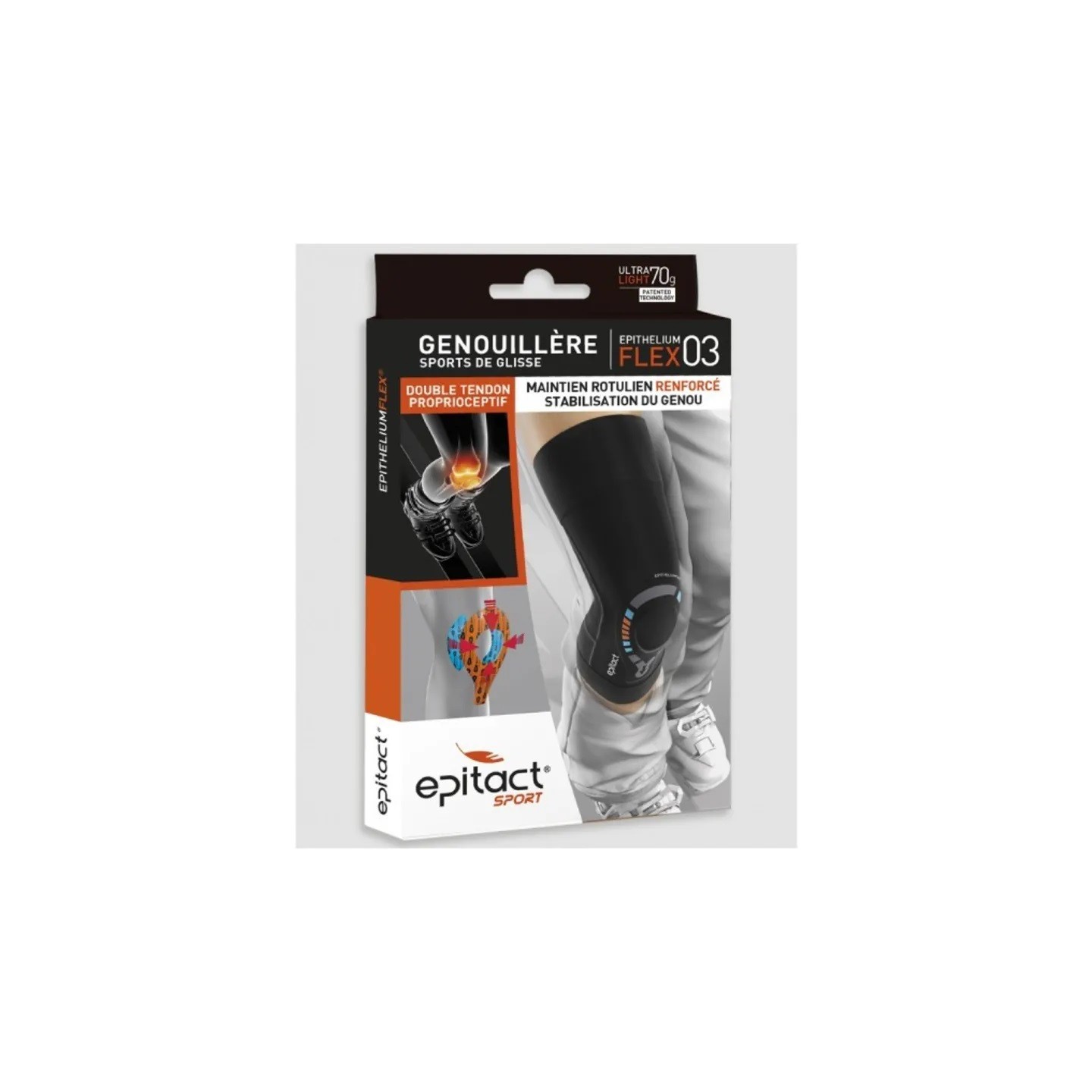 Epitact Sport Genouillère PhysioStrap Ski EpitheliumFlex 03 - Taille M